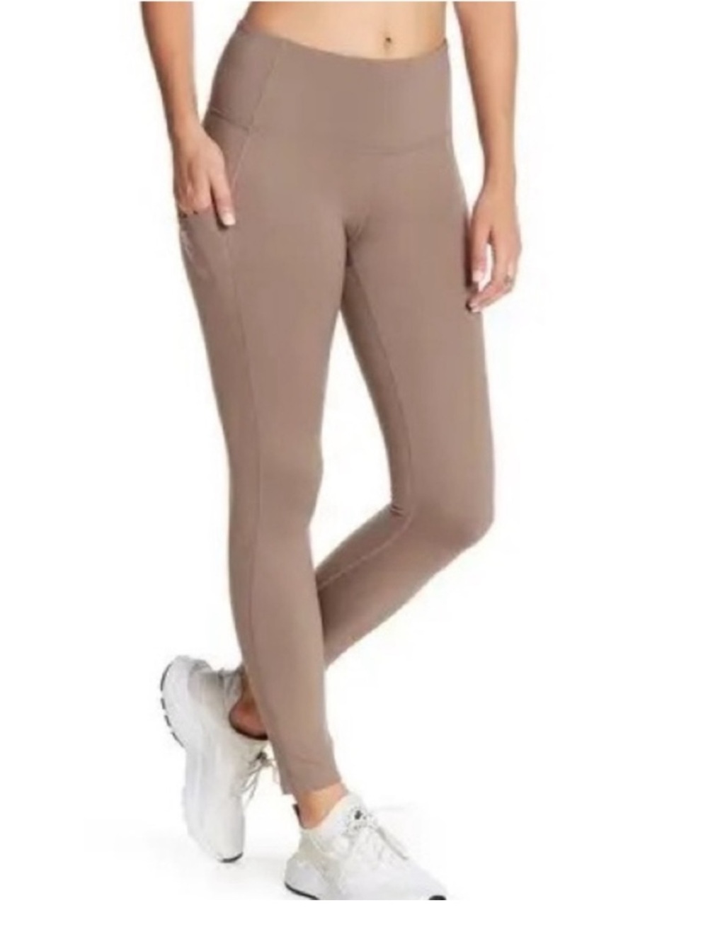 Zella High-Rise Pocket Leggings in Taupe